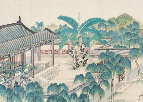 庭院深深，佳人依在