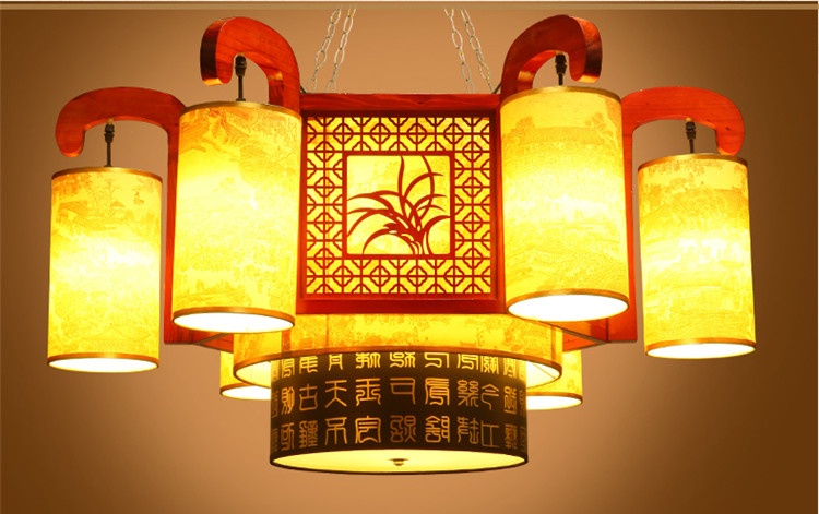 水墨國(guó)畫典雅燈具，精致雅韻燈具設(shè)計(jì)