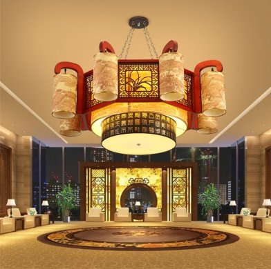水墨國畫典雅燈具，精致雅韻燈具設計