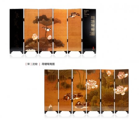 風(fēng)雅夜宴中式屏風(fēng)，美觀大氣名畫屏風(fēng)