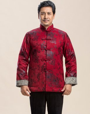 喜慶唐裝禮服外套，復(fù)古風(fēng)男士唐裝