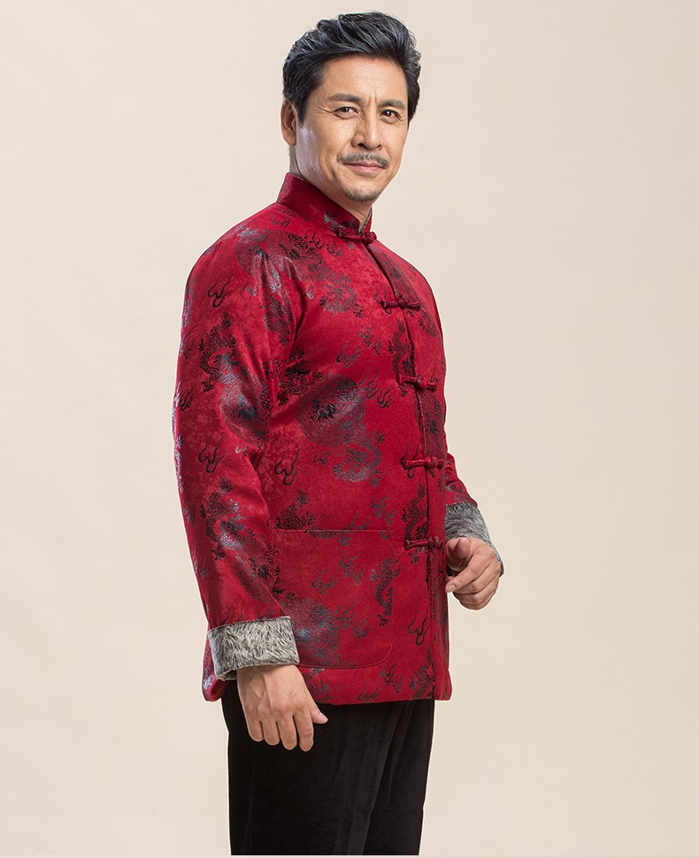 喜慶唐裝禮服外套，復(fù)古風(fēng)男士唐裝