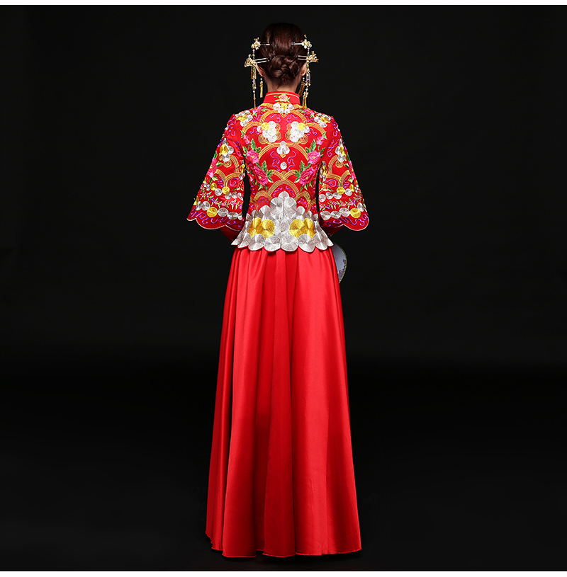 古典秀禾服中式禮服，時(shí)尚中國(guó)風(fēng)新娘禮服