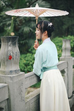 刺繡對(duì)襟襦裙齊腰襦裙
