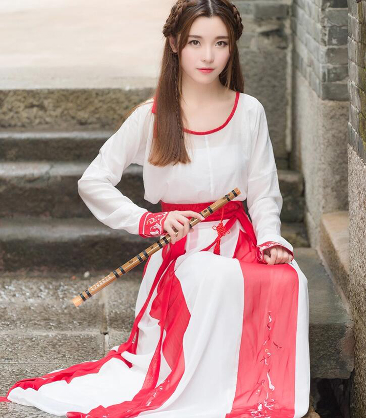 中國(guó)風(fēng)古裝漢元素表演服