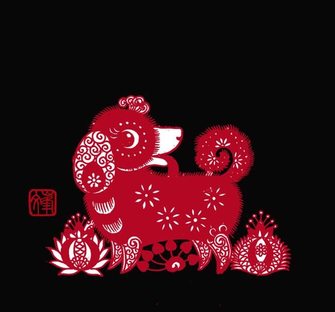 百狗圖剪紙系列(32張)，曹文峰剪紙作品欣賞