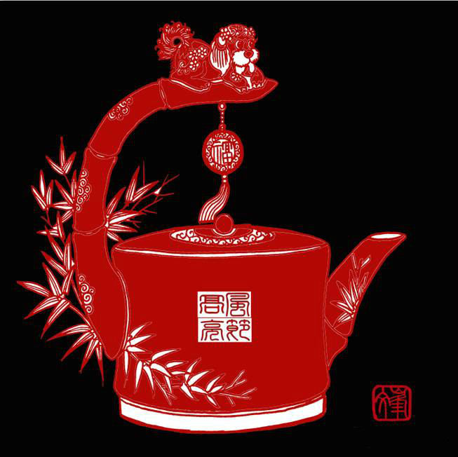 百狗圖剪紙系列(32張)，曹文峰剪紙作品欣賞