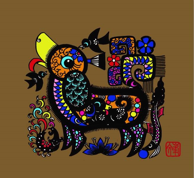 百狗圖剪紙系列(32張)，曹文峰剪紙作品欣賞