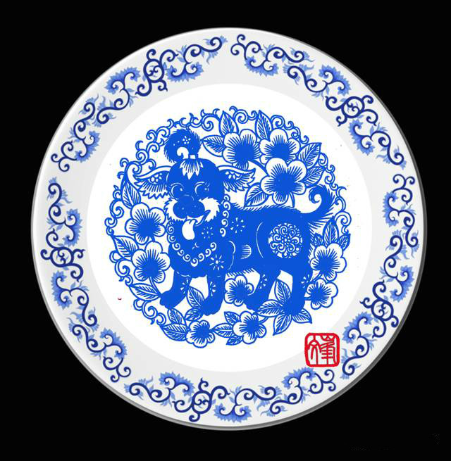百狗圖剪紙系列(32張)，曹文峰剪紙作品欣賞