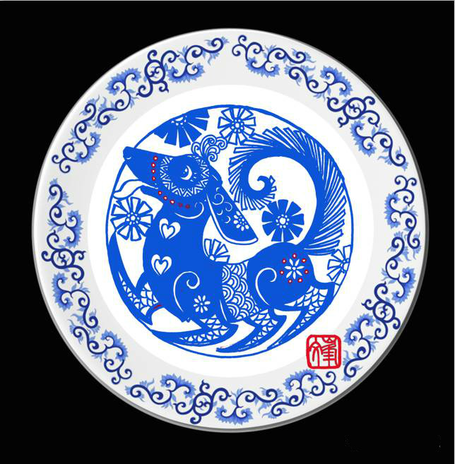 百狗圖剪紙系列(32張)，曹文峰剪紙作品欣賞