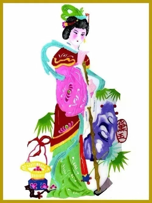 美女染色剪紙作品欣賞，色彩斑斕的剪紙藝術(shù)