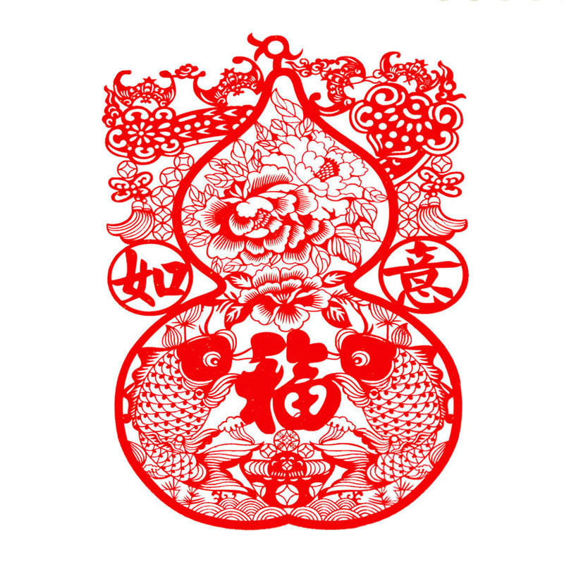 四款吉祥旺財剪紙：狗年吉祥春節(jié)剪紙藝術