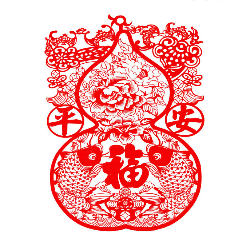 四款吉祥旺財剪紙：狗年吉祥春節(jié)剪紙藝術