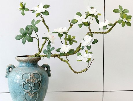 杜鵑花古典禪意花藝設(shè)計