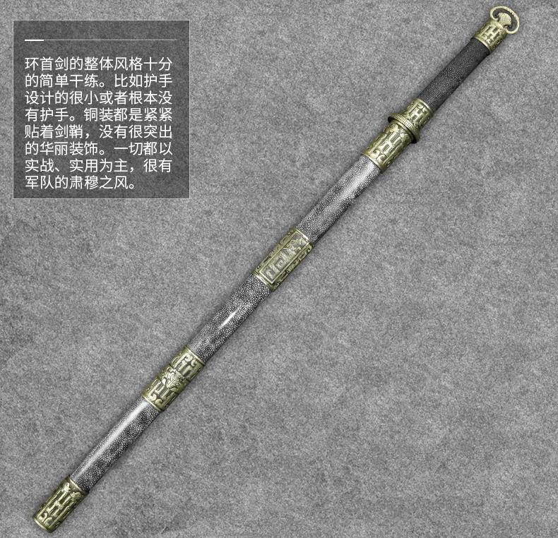 龍紋環(huán)首劍漢劍，漢代軍隊(duì)常用佩刀