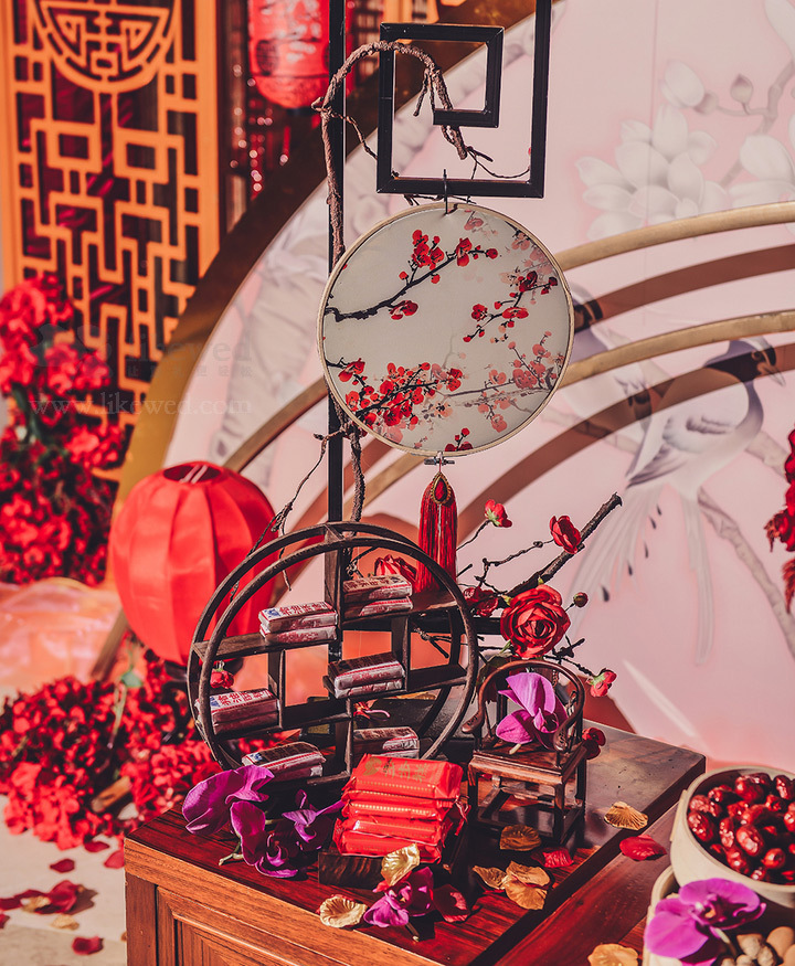 一場最美中國傳統(tǒng)婚禮，中式婚禮中的一角