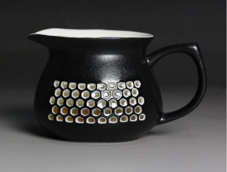 黑白蜂巢茶海，簡(jiǎn)約粗陶功夫茶具