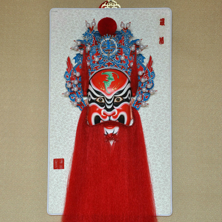 鐘馗京劇臉譜掛件，鎮(zhèn)宅辟邪工藝品家具掛件