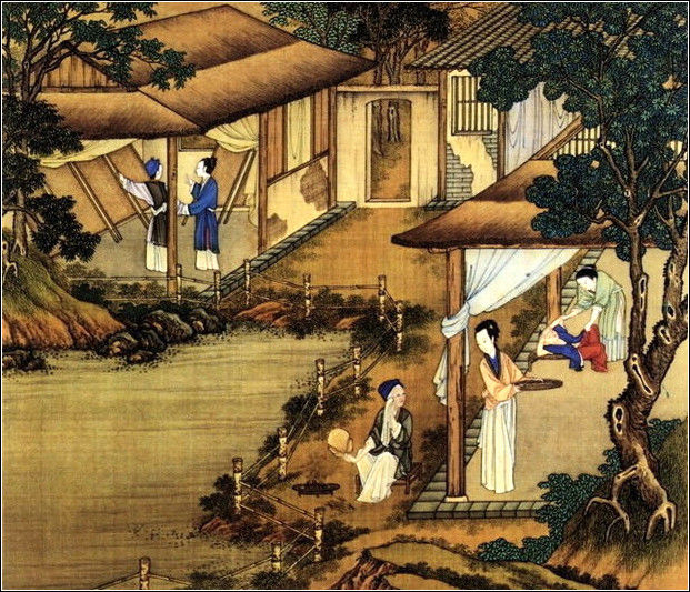 中國24節(jié)氣古畫圖，超美國畫插畫欣賞