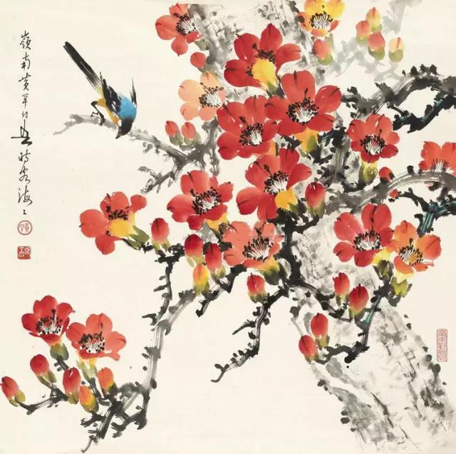 中國國畫藝術：絕美花鳥國畫圖片