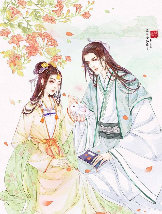 七夕甜蜜古風高清圖集，一組唯美古風情侶圖片