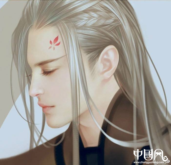 20張白發(fā)古風美男圖集，滿頭銀發(fā)真的好迷人