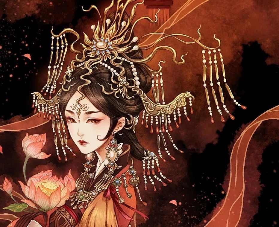 古風(fēng)美人插畫，一顰一笑令人神魂顛倒！