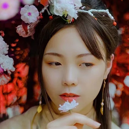 花開芬芳女生頭像，唯美古風(fēng)真人頭像