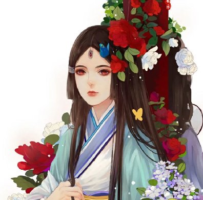 中國風美女手繪插畫圖片，五款唯美古風人物