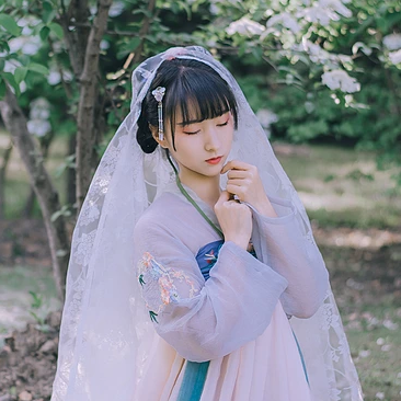 清新可愛(ài)瓊花女生頭像，唯美古風(fēng)真人頭像