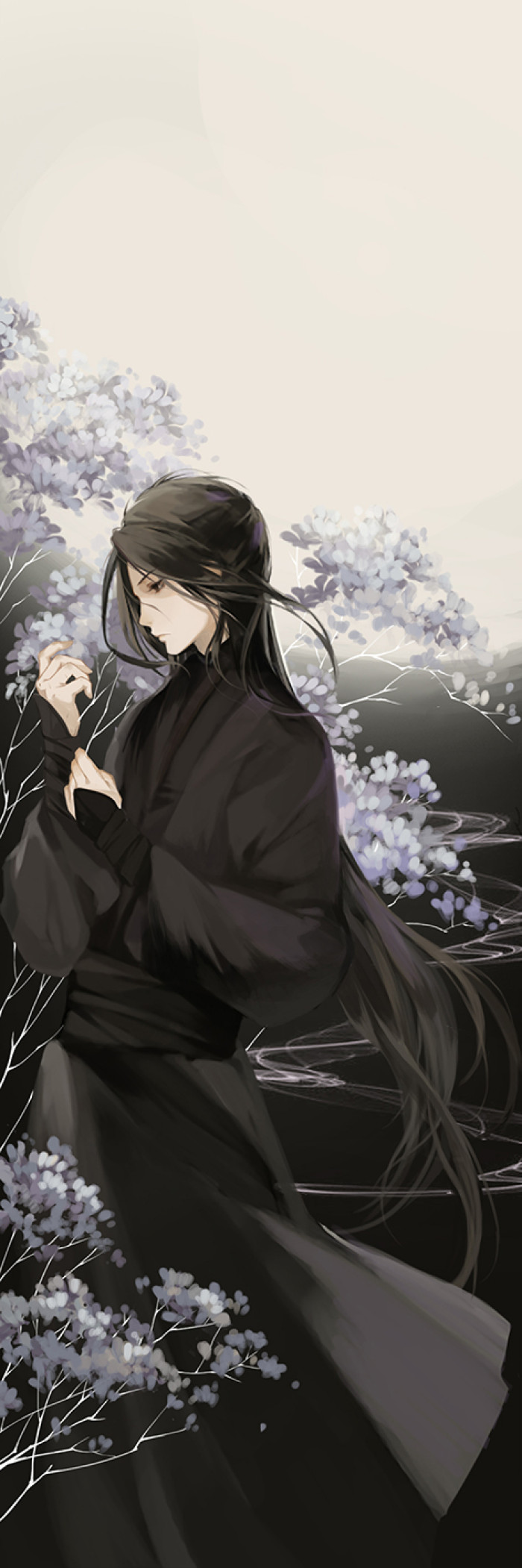 古風(fēng)唯美插畫，抽象細(xì)膩的手繪插畫