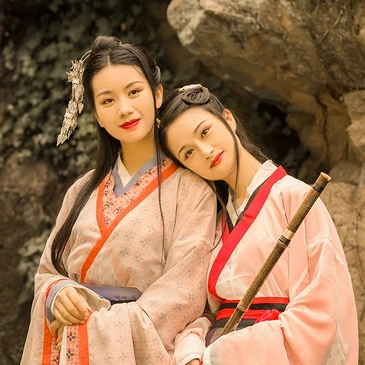親密無間漢服古風(fēng)頭像，唯美古風(fēng)閨蜜頭像