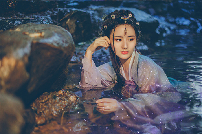 星輝光影漢服古風(fēng)女子頭像，妖媚女生頭像