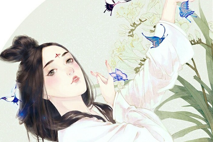 古典唯美女子頭像，水彩風女生頭像